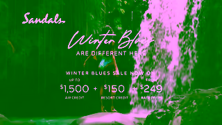 Sandals Resorts Sandals Resorts Winter Blues Rates start at 249 pppn Ad Commercial Brand Imagery Photoshoot 1
