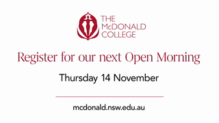 The McDonald College Youre invited to our next Open Morning on 14 November 2024 Ad Commercial Brand Imagery Photoshoot 2