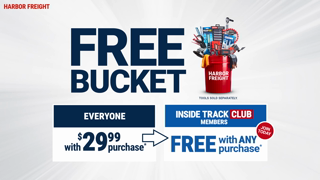 Harbor Freight Free Bucket With 2999 Purchase Harbor Freight Ad Commercial Brand Imagery Photoshoot 1