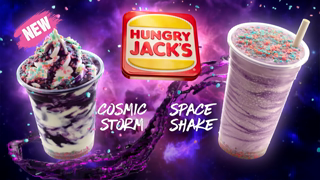 Hungry Jacks Hungry Jacks NEW Hungry Jacks Cosmic Storm Space Shake Ad Commercial Brand Imagery Photoshoot 2