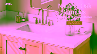 ARIEL Bath ARIEL Bath Natural Oak Bathroom Vanities Ad Commercial Brand Imagery Photoshoot 1