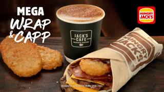 Hungry Jacks Hungry Jacks NEW Mega Wrap Capp at Jacks Cafe Ad Commercial Brand Imagery Photoshoot 1