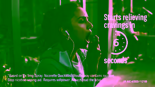 Nicorette Nicorette Quickmist starts relieving vaping cravings in 30 seconds Ad Commercial Brand Imagery Photoshoot 1
