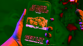 KFC KFCs Christmas in July 10 for 10 Hot Crispy Ad Commercial Brand Imagery Photoshoot 1