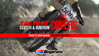 Boyesen BECOME FACTORY Boyesen Factory Racing Clutch and Ignition Covers Ad Commercial Brand Imagery Photoshoot 2