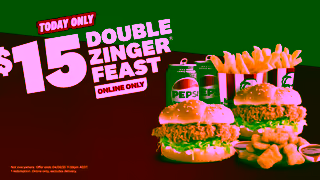 KFC KFCs 15 Double Zinger Feast Ad Commercial Brand Imagery Photoshoot 1
