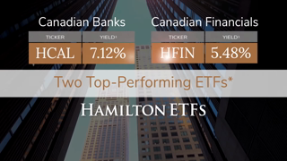 Hamilton ETFs Top Performing Canadian Bank Financials ETFs HCAL HFIN Hamilton ETFs Ad Commercial Brand Imagery Photoshoot 1