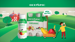 Olympic Dairy Olympic Organic Kids Drinkable yogourt 50 Less Sugar EN Ad Commercial Brand Imagery Photoshoot 1