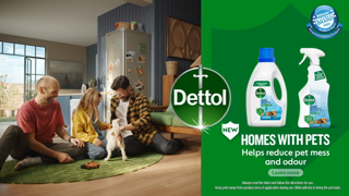 Dettol Dettol Homes with Pets Helps remove pet mess odour Ad Commercial Brand Imagery Photoshoot 1