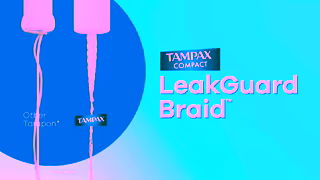 Tampax Tampax Compact has a LeakGuard Braid for built in backup protection Ad Commercial Brand Imagery Photoshoot 1