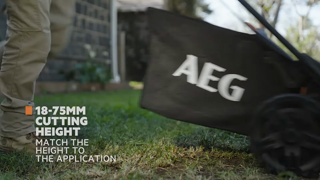 AEG Power Tools AEG 2X18V 36V 18 FUSION Lawn Mower Skin ALM18B in action Ad Commercial Brand Imagery Photoshoot 1