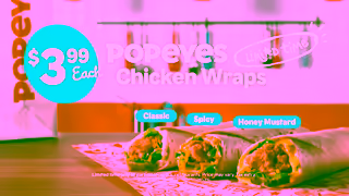 Popeyes Popeyes 6 Food Only Wraps ENG Web Ad Commercial Brand Imagery Photoshoot 1