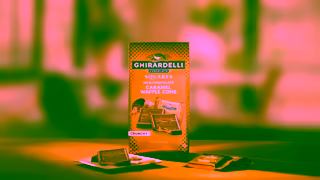 Ghirardelli Milk Chocolate Caramel Waffle Cone SQUARES Ghirardelli Chocolate Company Ad Commercial Brand Imagery Photoshoot 2