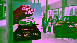 Ontario Toyota Dealers TDMD17625D15E Birds Eye View RAV4 CE Apr WEB Ad Commercial Brand Imagery Photoshoot 2