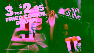 KFC KFCs 3 for 295 Fried Cookie Dough Ad Commercial Brand Imagery Photoshoot 1