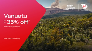 Virgin Australia Vanuatu sale Ad Commercial Brand Imagery Photoshoot 0