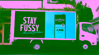 The Alternative Dairy Co The Alternative STAY FUSSY 6s Truck Almond Ad Commercial Brand Imagery Photoshoot 1