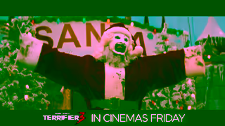 Signature Entertainment Terrifier 3 2024 SignatureUK In Cinemas Friday Ad Commercial Brand Imagery Photoshoot 2