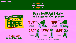 Harbor Freight McGraw Air Compressor Deal Harbor Freight Ad Commercial Brand Imagery Photoshoot 1