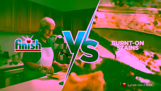 Finish Finish VS BurntOn Stains Whats Your Finish Challenge Ad Commercial Brand Imagery Photoshoot 0