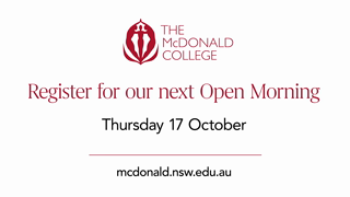 The McDonald College Youre invited to our next Open Morning on 17 October 2024 Ad Commercial Brand Imagery Photoshoot 2