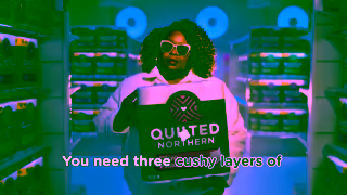 Quilted Northern Three Cushy Layers Karaoke 06 Quilted Queens Quilted Northern Ad Commercial Brand Imagery Photoshoot 0