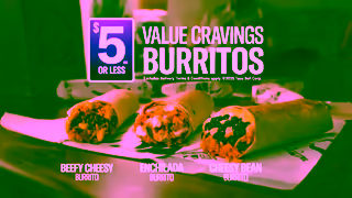 Taco Bell 5 or Less Value Cravings Burritos Ad Commercial Brand Imagery Photoshoot 1