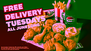 KFC KFCs Free Delivery Every Tuesday Ad Commercial Brand Imagery Photoshoot 0