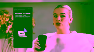 Revolut BDB Revolut x Grace Beverley 20sec Scam Conversion CTA v3 Ad Commercial Brand Imagery Photoshoot 1