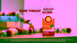 Nurofen Nurofen for Children  Sore throat relief Ad Commercial Brand Imagery Photoshoot 2