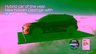 Nissan Hybrid car of the year New Nissan Qashqai with ePOWER Fuelled by petrol driven by electric Ad Commercial Brand Imagery Photoshoot 2