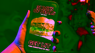 KFC KFCs Christmas in July 50 Off Original Crispy Burger Ad Commercial Brand Imagery Photoshoot 1