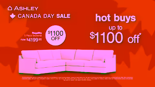 Ashley Furniture Ashley Canada Day Sale Up to 1100 Off Hot Buys FB15H Ad Commercial Brand Imagery Photoshoot 1