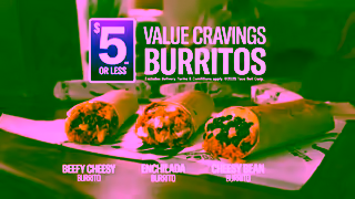 Taco Bell 5 or Less Value Cravings Burritos Ad Commercial Brand Imagery Photoshoot 2