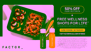 Factor Meals 126248309815NYWS50 Free Wellness Shots PeakMeal Mashup Ad Commercial Brand Imagery Photoshoot 2
