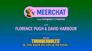 Comparethemarket Meerchat Thunderbolts stars Florence Pugh David Harbour Compare the Market Ad Commercial Brand Imagery Photoshoot 0