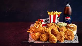 KFC KFCs 4 FREE pieces of Hot Spicy on delivery orders over 30 Ad Commercial Brand Imagery Photoshoot 1