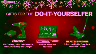 Harbor Freight Holiday Gift Guide 2024 Harbor Freight Ad Commercial Brand Imagery Photoshoot 0
