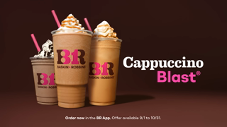 Baskin-Robbins Your Cappuccino Blast is ready to pick you up Only at BaskinRobbins Ad Commercial Brand Imagery Photoshoot 2