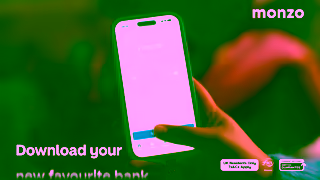 Monzo Bank Pay back people in no time It literally takes seconds We checked UK residents TCs apply Ad Commercial Brand Imagery Photoshoot 2