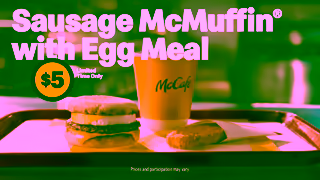McDonalds McDonalds Sausage McMuffin with Egg Meal Loading Ad Commercial Brand Imagery Photoshoot 2