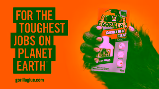GORILLA Glue Gorilla Glue Clear For the Toughest Jobs on Planet Earth Ad Commercial Brand Imagery Photoshoot 2