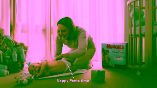 Huggies New Huggies Ultra Dry Nappy Pants now featuring RapidDry technology for superior dryness 15s Ad Commercial Brand Imagery Photoshoot 0