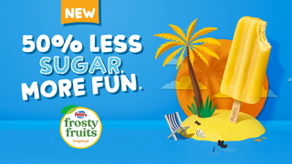 Peters Ice Cream Frosty Fruits Tropical 50 Less Sugar More Fun Ad Commercial Brand Imagery Photoshoot 1