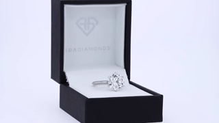 Ada Diamonds 3ct Round Lab Grown Diamond Engagement Ring with a micropav setting in Platinum Ada Diamonds Ad Commercial Brand Imagery Photoshoot 2