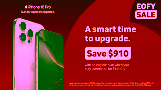 Vodafone Vodafone EOFY Sale 2025 iPhone 16 Pro Save 91015s Ad Commercial Brand Imagery Photoshoot 1