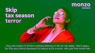 Monzo Bank Skip tax season terror Business feels better with Monzo TsCs apply Ad Commercial Brand Imagery Photoshoot 0