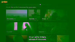 Artlist.io This isnt a fragrance ad Introducing Artlists new AI voiceover built for video creators Ad Commercial Brand Imagery Photoshoot 2