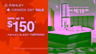 Ashley Furniture Ashley Canada Day Sale Up to 150 Off Ashley Sleep Mattresses M210H Ad Commercial Brand Imagery Photoshoot 1