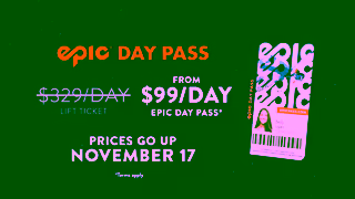 EpicPass.com Ski and ride Whistler Blackcomb Kicking Horse and Fernie from 99day Prices go up 1117 Ad Commercial Brand Imagery Photoshoot 2